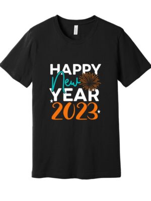 New Year 2023 Orange Font Tee