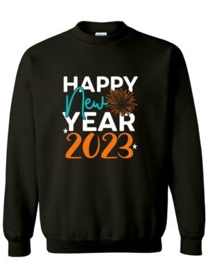 New Year 2023 Orange Font Sweater